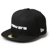 ニューエラ キャップ 59FIFTY LINEAR LOGO FITTED CAP BLACK-WHITE