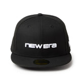 ニューエラ キャップ 59FIFTY LINEAR LOGO FITTED CAP BLACK-WHITE