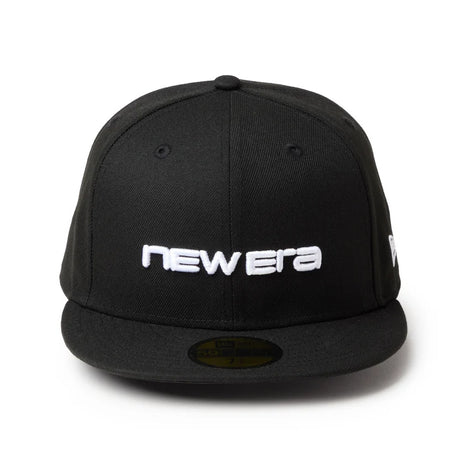 ニューエラ キャップ 59FIFTY LINEAR LOGO FITTED CAP BLACK-WHITE