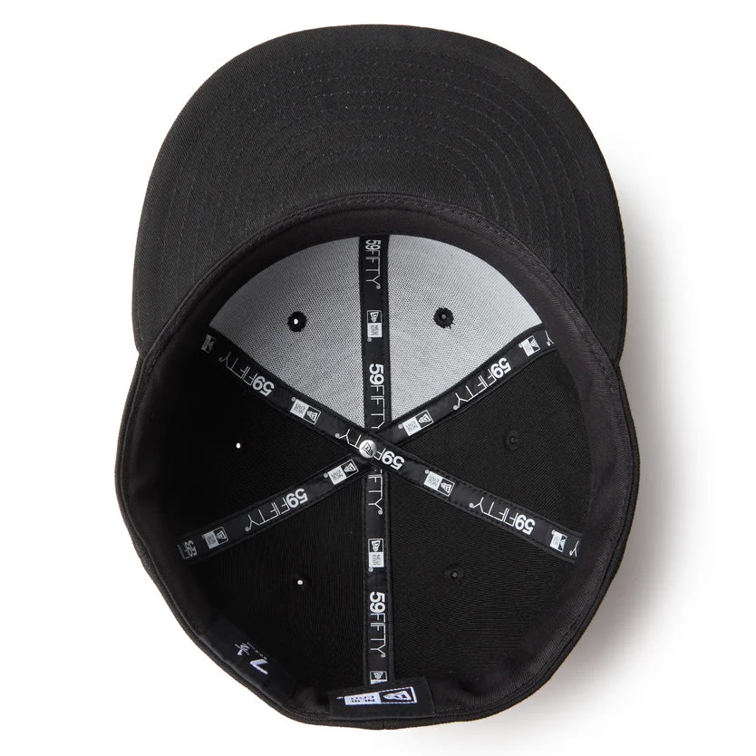 ニューエラ キャップ 59FIFTY LINEAR LOGO FITTED CAP BLACK-WHITE