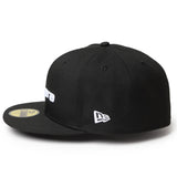 ニューエラ キャップ 59FIFTY LINEAR LOGO FITTED CAP BLACK-WHITE