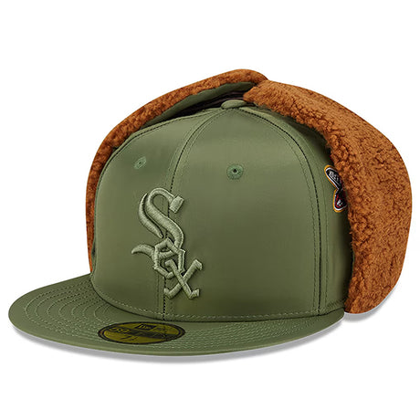 海外取寄 ニューエラ キャップ 59FIFTY シカゴ ホワイトソックス ALPHA INDUSTRIES DOGEAR FITTED CAP OLIVE