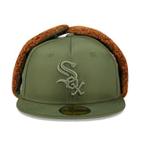海外取寄 ニューエラ キャップ 59FIFTY シカゴ ホワイトソックス ALPHA INDUSTRIES DOGEAR FITTED CAP OLIVE