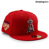 ニューエラ キャップ 59FIFTY ロサンゼルス エンゼルス MLB 2023 JULY 4TH STARS N STRIPES ON-FIELD AUTHENTIC GAME FITTED CAP