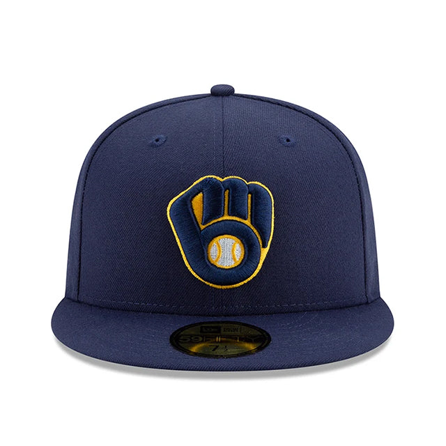 ニューエラ キャップ 59FIFTY ミルウォーキー ブルワーズ MLB ON-FIELD AUTHENTIC HOME FITTED CAP NAVY