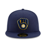 ニューエラ キャップ 59FIFTY ミルウォーキー ブルワーズ MLB ON-FIELD AUTHENTIC HOME FITTED CAP NAVY