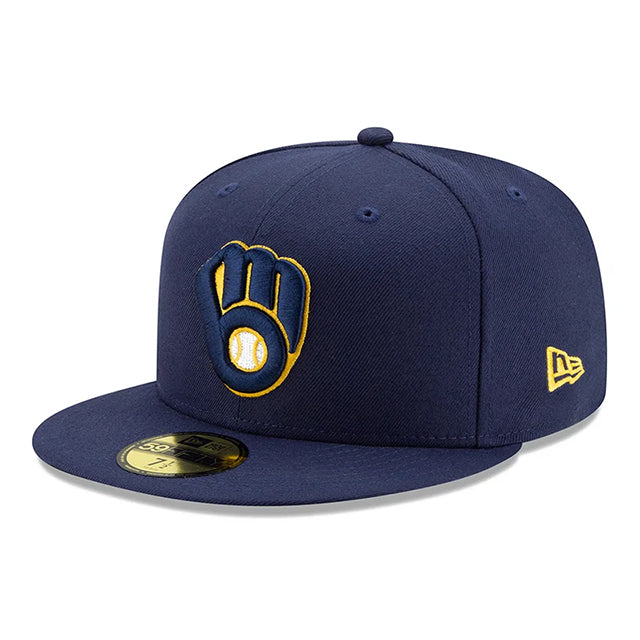 ニューエラ キャップ 59FIFTY ミルウォーキー ブルワーズ MLB ON-FIELD AUTHENTIC HOME FITTED CAP NAVY