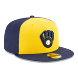 ニューエラ キャップ 59FIFTY ミルウォーキー ブルワーズ MLB ON-FIELD AUTHENTIC ALTERNATE FITTED CAP GOLD NAVY