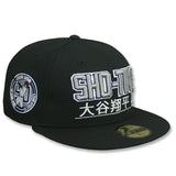 大谷翔平モデル ニューエラ 59FIFTY ロサンゼルス ドジャース MLB SHOHEI OHTANI SHO-TIME FITTED CAP BLACK