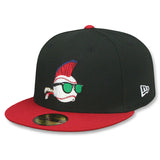 ニューエラ 59FIFTY 映画 メジャーリーグ WILD THING FITTED CAP BLACK-RED