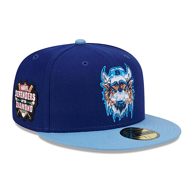ニューエラ キャップ 59FIFTY バッファロー バイソンズ MiLB MARVEL DEFENDERS FITTED CAP BLUE