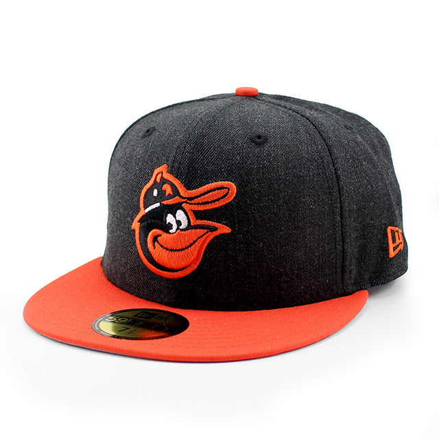 ニューエラ キャップ 59FIFTY ボルチモア オリオールズ MLB THIRD WORLD SERIES GAME FITTED CAP HEATHER BLACK-ORANGE