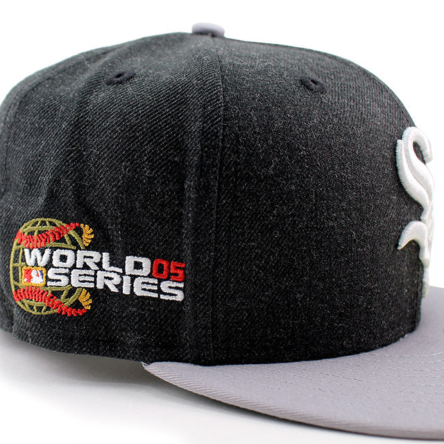 ニューエラ キャップ 59FIFTY シカゴ ホワイトソックス MLB 2005 WORLD SERIES GAME FITTED CAP HEATHER BLACK-GREY