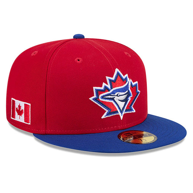 カナダデーモデル ニューエラ キャップ 59FIFTY トロント ブルージェイズ 2026 CANADA DAY FITTED CAP RED-ROYAL BLUE