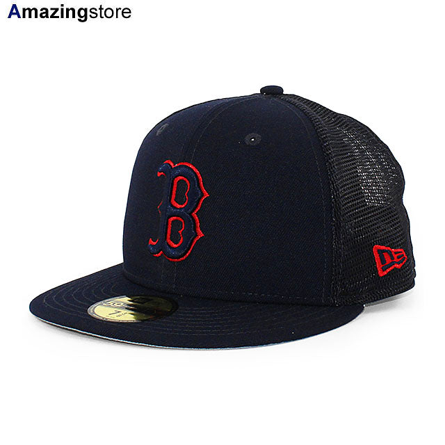 ニューエラ キャップ 59FIFTY ボストン レッドソックス MLB BATTING PRACTICE TRUCKER FITTED CAP NAVY