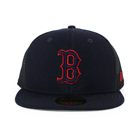ニューエラ キャップ 59FIFTY ボストン レッドソックス MLB BATTING PRACTICE TRUCKER FITTED CAP NAVY