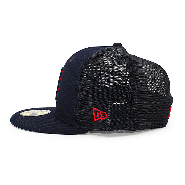 ニューエラ キャップ 59FIFTY ボストン レッドソックス MLB BATTING PRACTICE TRUCKER FITTED CAP NAVY