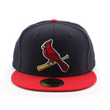 ニューエラ キャップ 59FIFTY セントルイス カージナルス MLB OLD AUTHENTIC 1999-2006 ALTERNATE FITTED CAP NAVY-RED