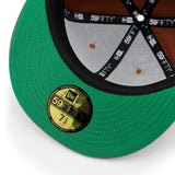 ニューエラ キャップ 59FIFTY デニム ティアーズ COTTON WREATH FITTED CAP BROWN