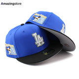 ニューエラ キャップ 59FIFTY ロサンゼルス ドジャース MLB JACKIE ROBINSON 75 YEARS GREY BOTTOM FITTED CAP BLUE BLACK