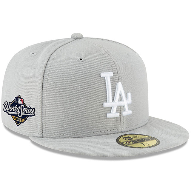 2025 ワールドシリーズモデル ニューエラ キャップ 59FIFTY ロサンゼルス ドジャース MLB WORLD SERIES  FITTED CAP GREY-WHITE