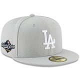 2025 ワールドシリーズモデル ニューエラ キャップ 59FIFTY ロサンゼルス ドジャース MLB WORLD SERIES  FITTED CAP GREY-WHITE