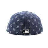 ニューエラ キャップ 59FIFTY ニューヨーク ヤンキース MLB JACQUARD FITTED CAP NAVY-CHROME