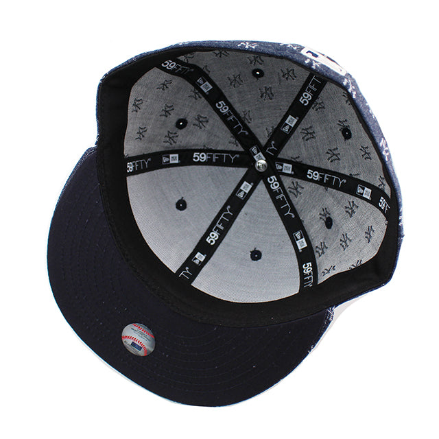 ニューエラ キャップ 59FIFTY ニューヨーク ヤンキース MLB JACQUARD FITTED CAP NAVY-CHROME