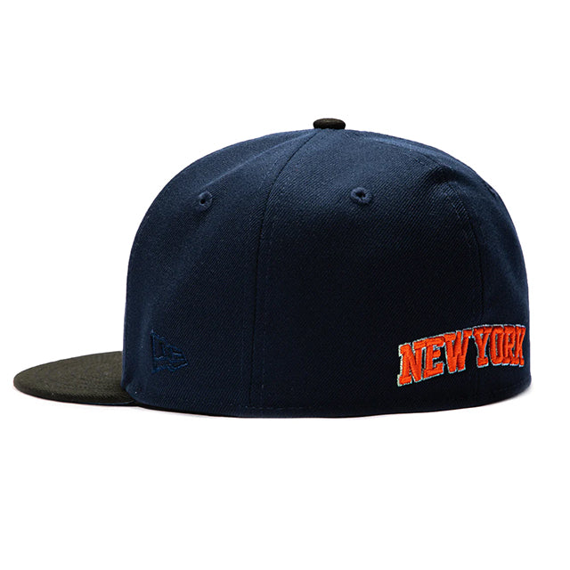 海外取寄 ニューエラ キャップ 59FIFTY ニューヨーク ニックス EST LIGHT BLUE BOTTOMS FITTED CAP NAVY