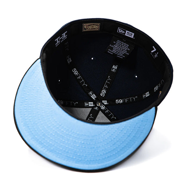 海外取寄 ニューエラ キャップ 59FIFTY ニューヨーク ニックス EST LIGHT BLUE BOTTOMS FITTED CAP NAVY