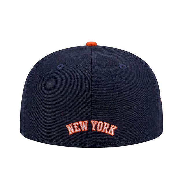 海外取寄 ニューエラ キャップ 59FIFTY ニューヨーク ニックス TRI LOGO FITTED CAP NAVY-ORANGE