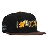 海外取寄 ニューエラ キャップ 59FIFTY ニューヨーク ニックス LOGO PATCH RANSOM FITTED CAP BLACK-BROWN