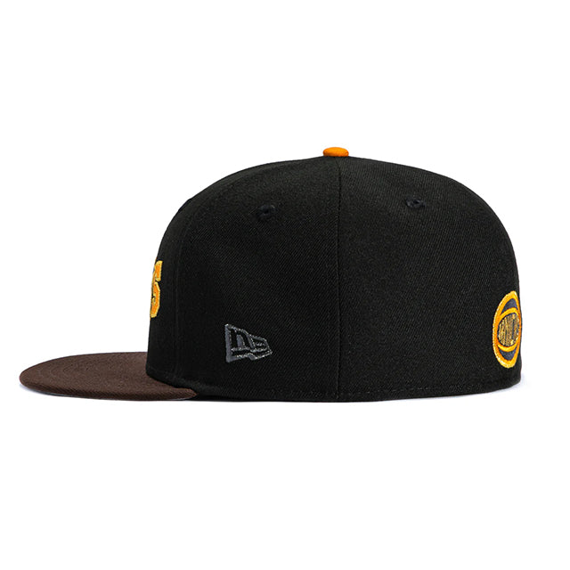 海外取寄 ニューエラ キャップ 59FIFTY ニューヨーク ニックス LOGO PATCH RANSOM FITTED CAP BLACK-BROWN