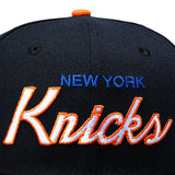海外取寄 ニューエラ キャップ 59FIFTY ニューヨーク ニックス CITY NEVER SLEEPS PATCH SCRIPT FITTED CAP NAVY