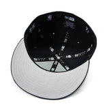 海外取寄 ニューエラ キャップ 59FIFTY ニューヨーク ニックス CITY NEVER SLEEPS PATCH SCRIPT FITTED CAP NAVY