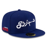 カタカナロゴ 海外取寄 ニューエラ キャップ 59FIFTY ロサンゼルス ドジャース HYPERFLY FITTED CAP ROYAL BLUE