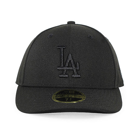 ニューエラ キャップ 59FIFTY ロサンゼルス ドジャース MLB TEAM BASIC LOW CROWN FITTED CAP BLACKOUT