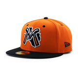 ニューエラ キャップ 59FIFTY ミッドランド ロックハウンズ MiLB ON-FIELD AUTHENTIC ROAD FITTED CAP ORANGE