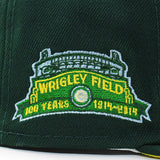 ニューエラ キャップ 59FIFTY シカゴ カブス MLB 100TH YEARS WRIGLEY FIELD LEMON BOTTOM FITTED CAP GREEN