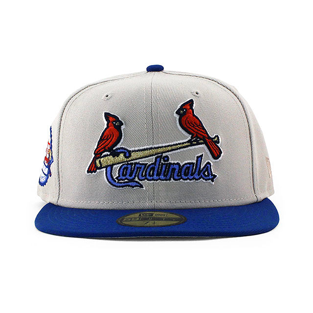 ニューエラ キャップ 59FIFTY セントルイス カージナルス MLB 125TH ANNIVERSARY GREY BOTTOM FITTED CAP STONE BLUE NEW ERA ST.LOUIS CARDINALS