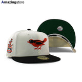 ニューエラ キャップ 59FIFTY ボルチモア オリオールズ MLB 1958 ALL STAR GAME KELLY GREEN BOTTOM FITTED CAP CREAM