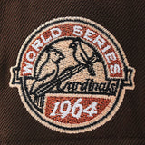 ニューエラ キャップ 59FIFTY セントルイス カージナルス MLB 1964 WORLD SERIES PEACH BOTTOM FITTED CAP BROWN