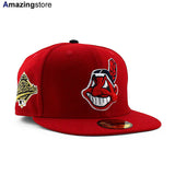 ニューエラ キャップ 59FIFTY クリーブランド インディアンス MLB 1995 WORLD SERIES FITTED CAP RED