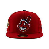 ニューエラ キャップ 59FIFTY クリーブランド インディアンス MLB 1995 WORLD SERIES FITTED CAP RED