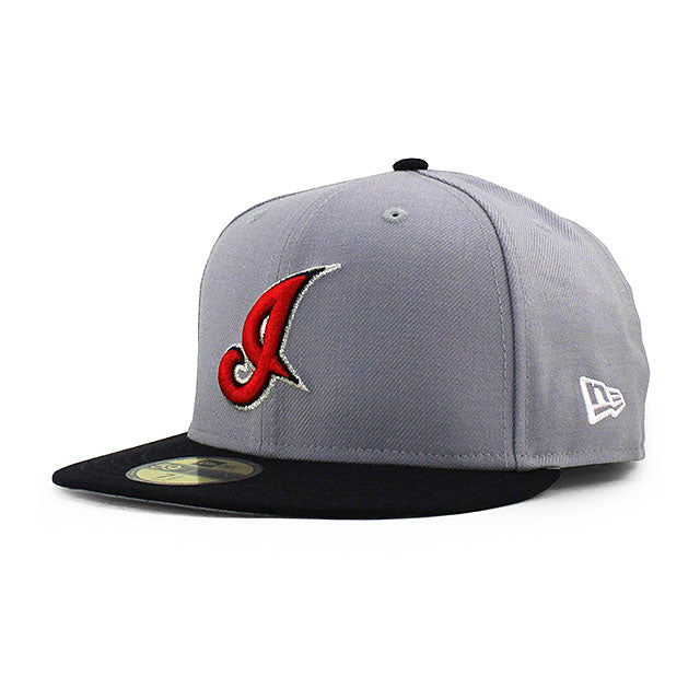 ニューエラ キャップ 59FIFTY クリーブランド インディアンス MLB 2002 COOPERSTOWN WOOL FITTED CAP GREY NAVY NEW ERA CLEVELAND INDIANS