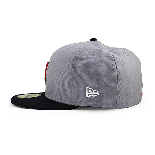 ニューエラ キャップ 59FIFTY クリーブランド インディアンス MLB 2002 COOPERSTOWN WOOL FITTED CAP GREY NAVY NEW ERA CLEVELAND INDIANS