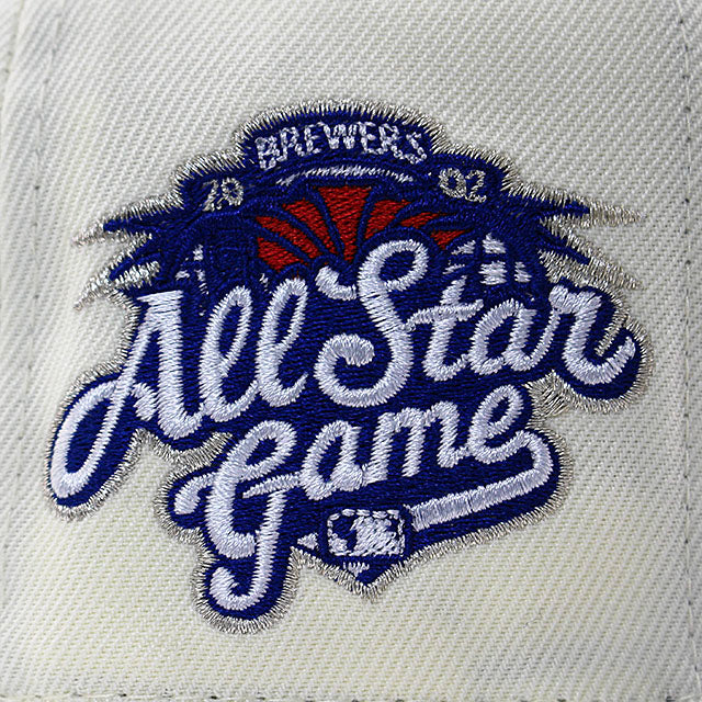 ニューエラ キャップ 59FIFTY ミルウォーキー ブルワーズ MLB 2002 MLB ALL STAR GAME BEIGE BOTTOM FITTED CAP CREAM