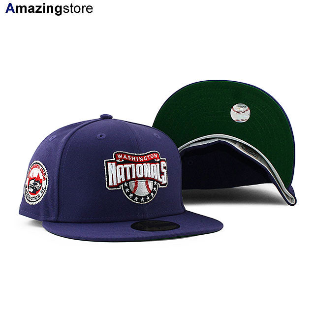 ニューエラ キャップ 59FIFTY ワシントン ナショナルズ MLB 2008 INAUGURAL SEASON KELLY GREEN BOTTOM FITTED CAP PURPLE NEW ERA WASHINGTON NATIONALS