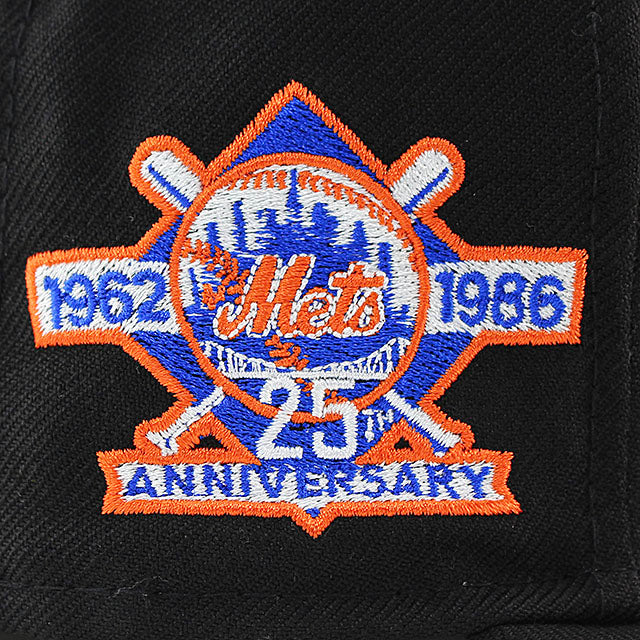 ニューエラ キャップ 59FIFTY ニューヨーク メッツ MLB 25TH ANNIVERSARY GREY BOTTOM FITTED CAP BLACK NEW ERA NEW YORK METS