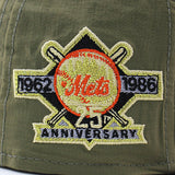 ニューエラ キャップ 59FIFTY ニューヨーク メッツ MLB 25TH ANNIVERSARY RIPSTOP GREY BOTTOM FITTED CAP OLIVE